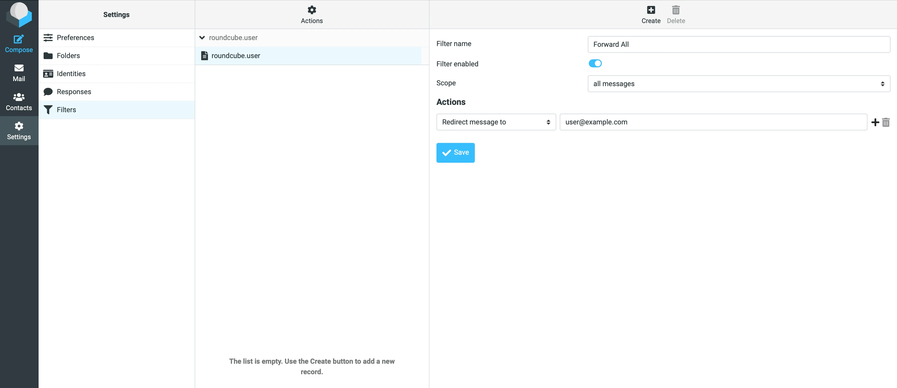 Forward All Emails Roundcube