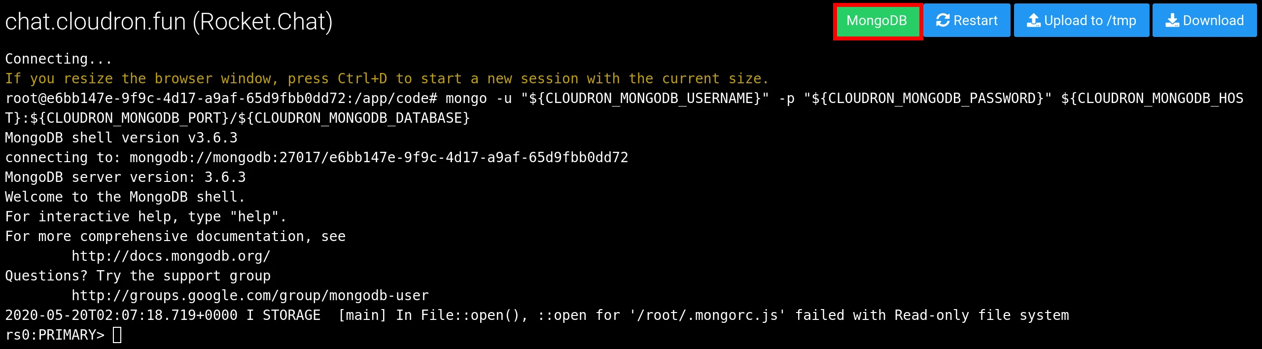 Mongodb Shell