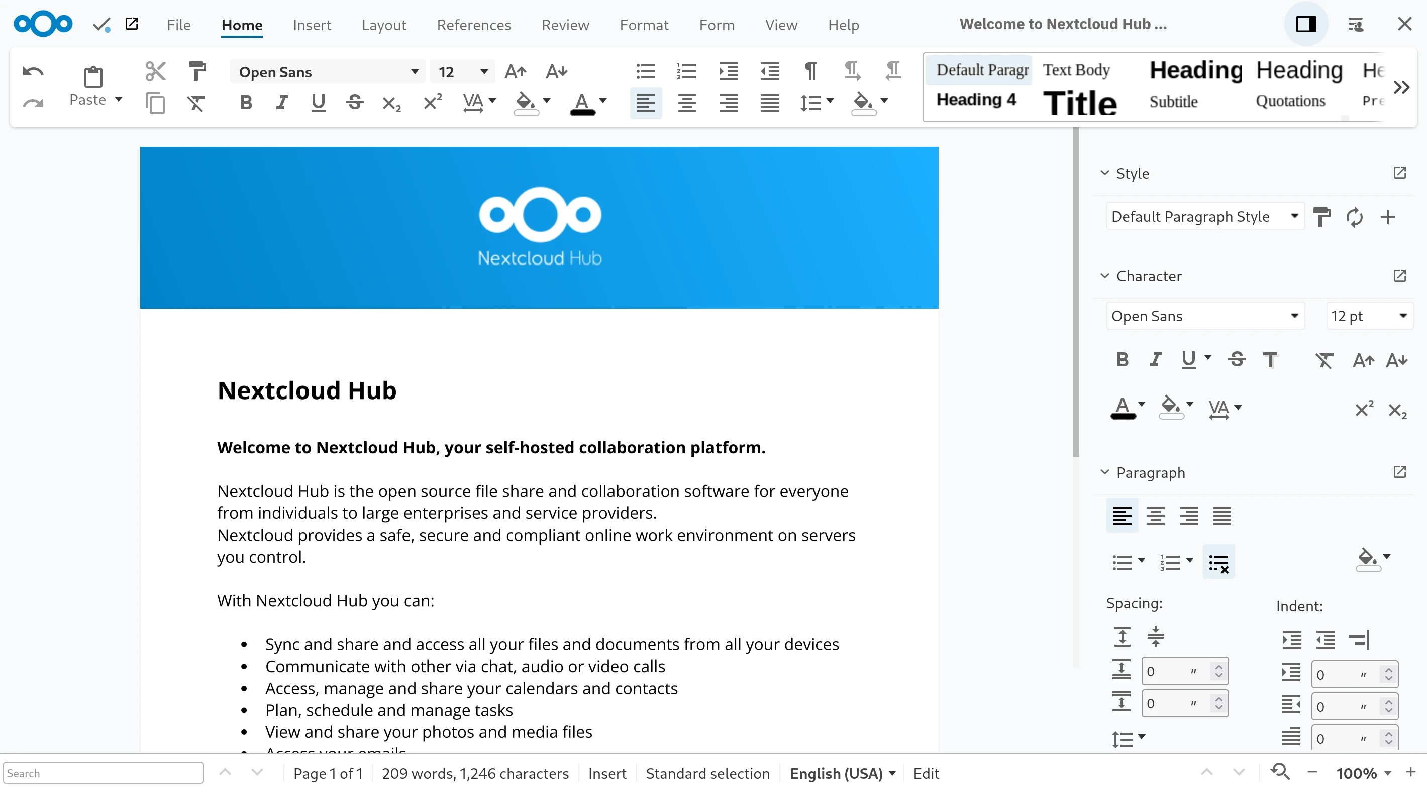 Nextcloud Collabora Editor