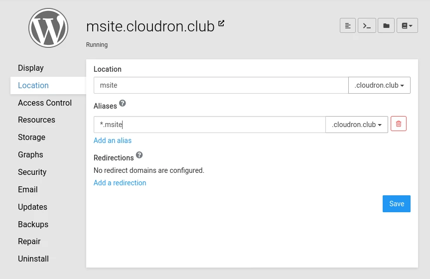 Wordpress Multisite Alias